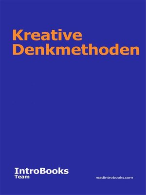 cover image of Kreative Denkmethoden